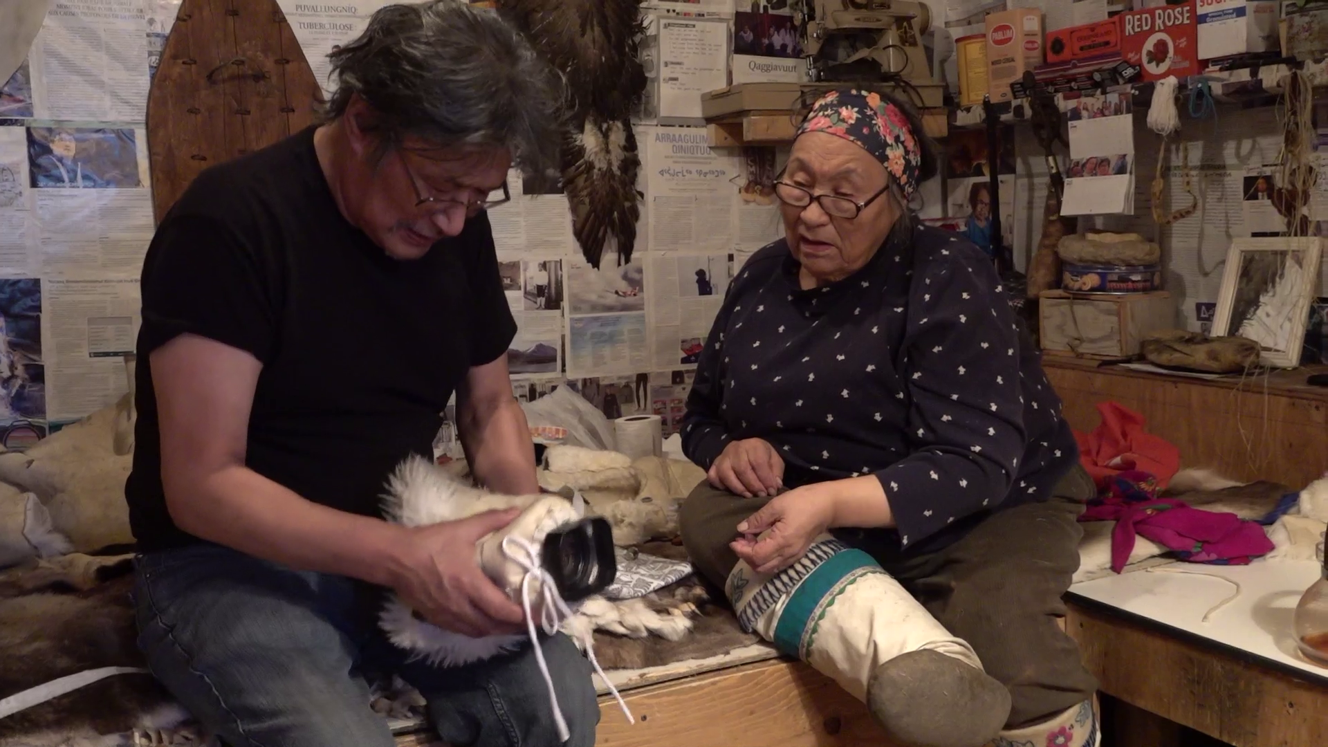 Welcome To Our Qammaq - Camera Warmer and Boat Building