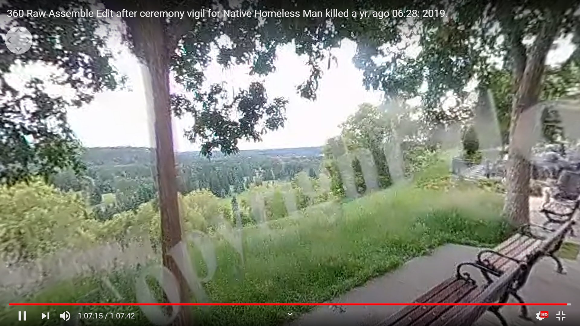 360 Raw Assemble Edit after ceremony vigil for Native Homeless Man killed a yr. ago 06:28: 2019